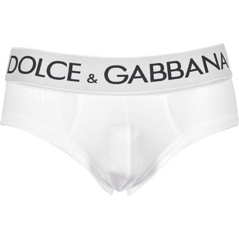 Dolce And Gabbana Double Waistband Brando Brief White Underu