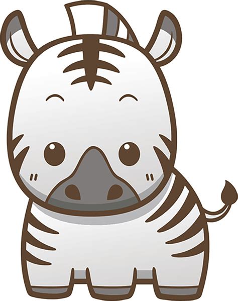 Cute Simple Kawaii Wild Animal Cartoon Icon Zebra Vinyl