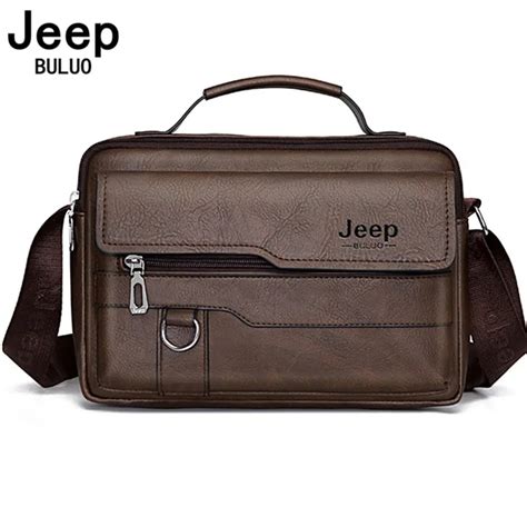 Jeep Buluo Multi Function Business Handbags Men New Mans Shoulder Bags
