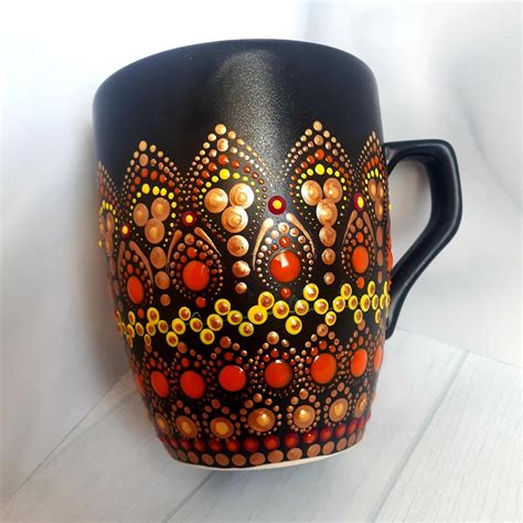 Mug With Painting Eramic Mug Mug For Tea Coffee Mug Tea Etsy