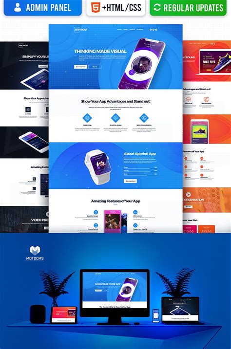 There is a wide variety of landing page styles. Appriori - Multipurpose Mobile App Landing Page Template ...