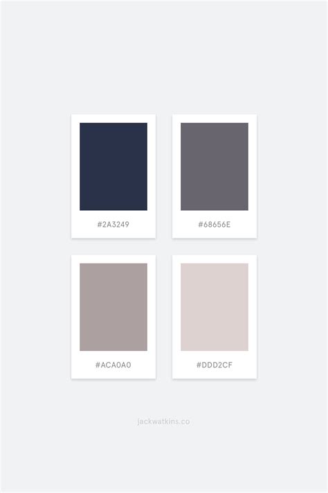 Muted Monochrome Minimalist Colour Palette Curated By Jack Watkins