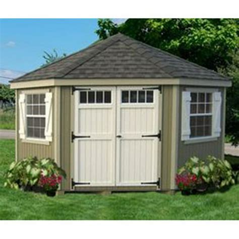 Little Cottage 10 X 10 Ft 5 Sided Colonial Panelized Garden Shed With