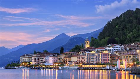 Twilight Over Bellagio Lake Como Lombardy Italy Windows Spotlight