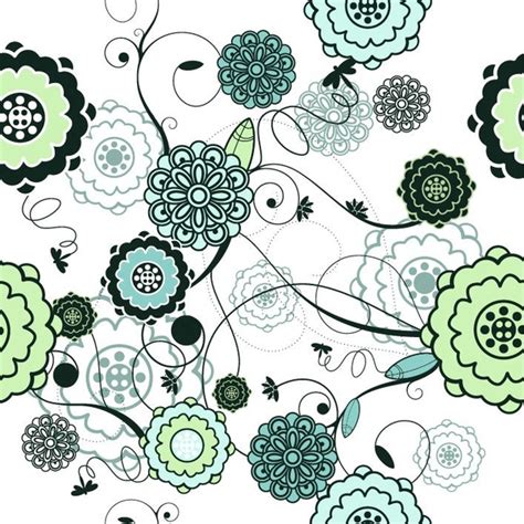 Retro Seamless Floral Background Vector Illustration Free Vector In