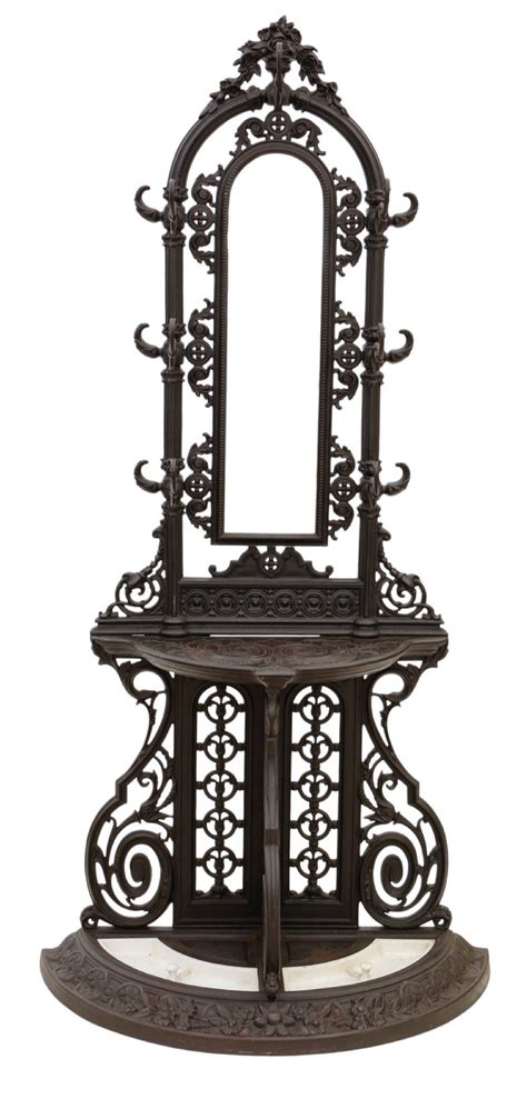Iron antique french style coat stand. French cast iron hall, coat, hat, stick, umbrella stand ...