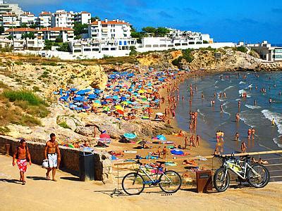 Nudist Beach Els Balmins Sitges Catalunya Spain Stock Photo Picture And Rights Managed