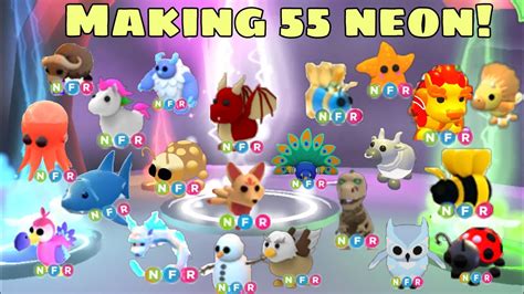Making 55 Neons In Adopt Me😱 Youtube