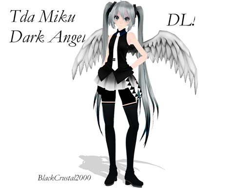 Mmd Tda Miku Dark Angel Dl By Blackcrustal2000 On Deviantart