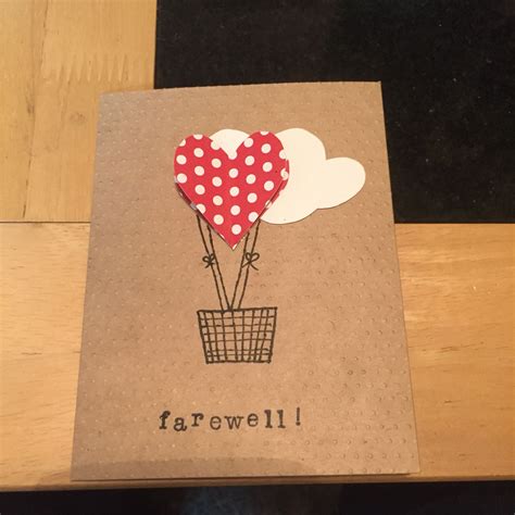 Handmade Farewell Card Handmade Invitation Cards Farewell Cards Simple Greeting Card Designs
