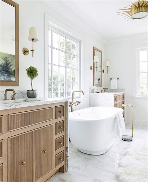 Master Bath Marble White Oak And Gold Tile Bathroom Small Bathroom