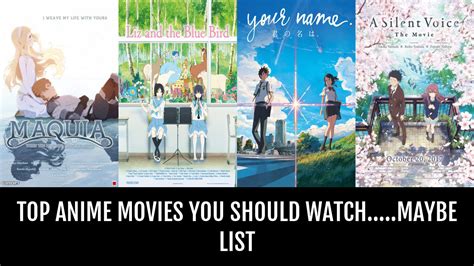 Top Anime Movies You Should Watchmaybe By Moonyll Anime Planet