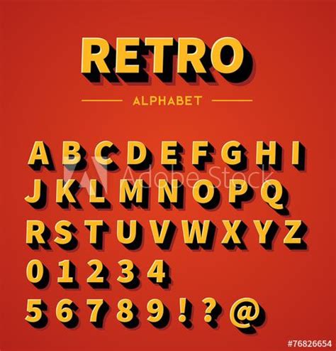 Retro 3d alphabet with shadow Adobe, 3d Alphabet, Stock Images, Stock