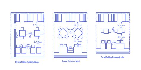 Restaurant Seating Arrangements Dimensions And Drawings