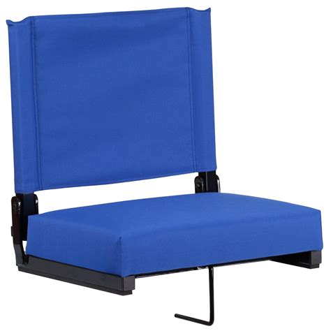 Grandstand Comfort Seats By Flash With Ultra Padded Seat In Blue