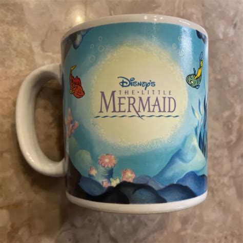 Walt Disney Store The Little Mermaid Coffee Mug Cup Vintage 90s 1300
