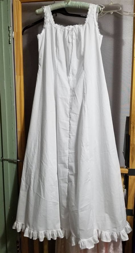 Cotton Nightgown Handmade Victorianvintage Style Floor Length Etsy