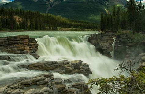 Waterfalls Photo Athabasca Falls Athabasca River Jasper National