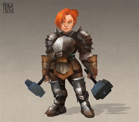 Two Armor Choices For A Female Dwarf Character Both Heavy And Light