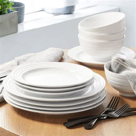 Dropship Better Homes And Gardens Anniston Porcelain Round Shaped Dinner