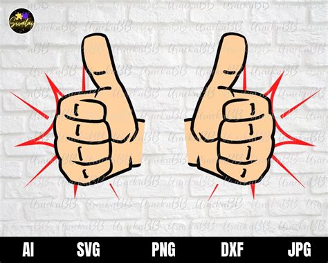 Thumbs Up Svg Hand With Thumbs Up Svg Thumbs Vector Thumbs Etsy