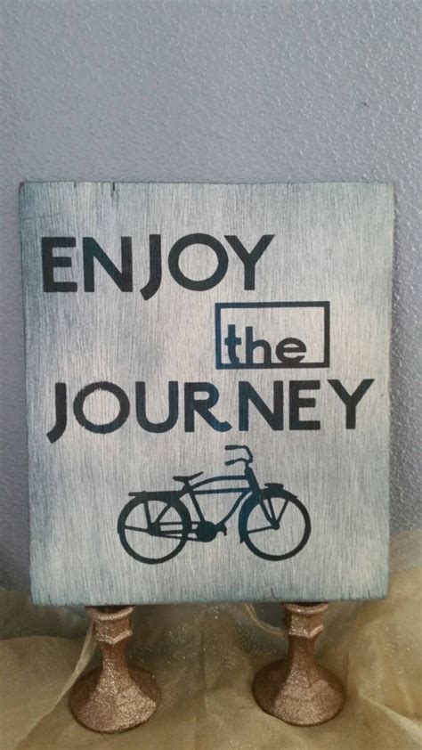 Items Similar To Enjoy The Journey Sign Bicycle Sign Vintage