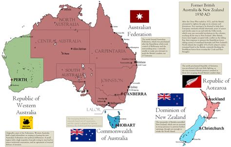 Australia And New Zealand After Alternate Ww1 Rimaginarymaps