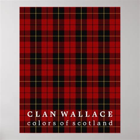 Clan Wallace Colors Of Scotland Tartan Poster