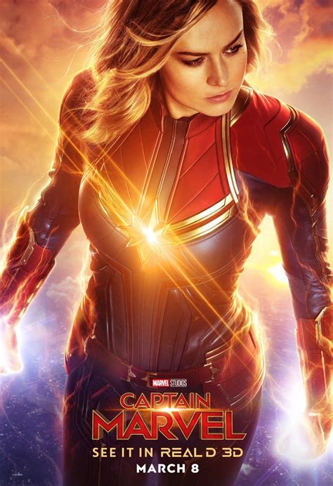 The New Poster For Captain Marvel Shines Bright Comic Book Movies