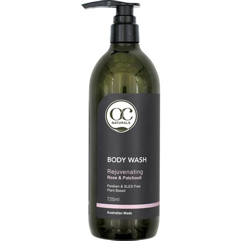 Oc Naturals Body Wash Rejuvinating Rose Patchouli 725ml Woolworths