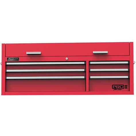 Homak Rd02054602 54 Inch Pro Ii 6 Drawer Top Chest Red Tool Discounter