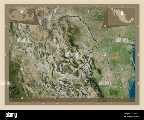 Coahuila State Of Mexico High Resolution Satellite Map Corner