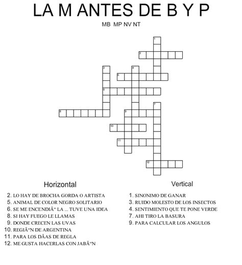 Crucigramas En Espanol Con Soluciones
