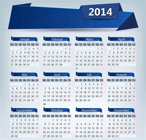 Week Number 2014 Calendar Free Vector Download 3738 Free Vector For