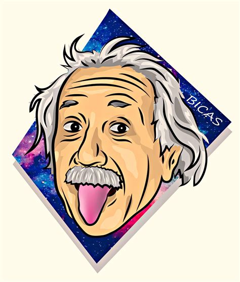 Genio Ilustracion Albert Einstein Galaxy E Mc2 Estampas