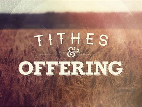 Tithes And Offering Background