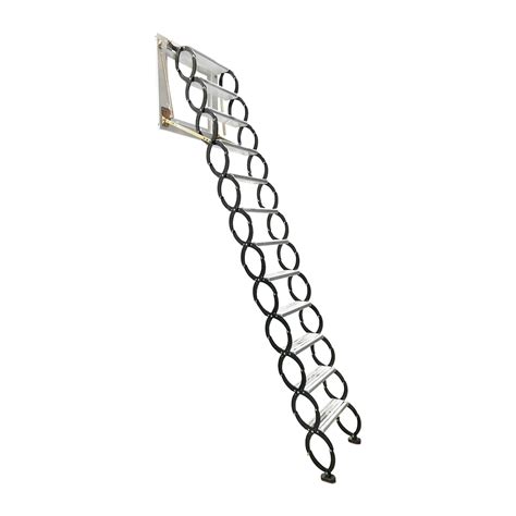 Intsupermai Wall Mounted Attic Folding Ladder 12 Steps Titanium Alloys