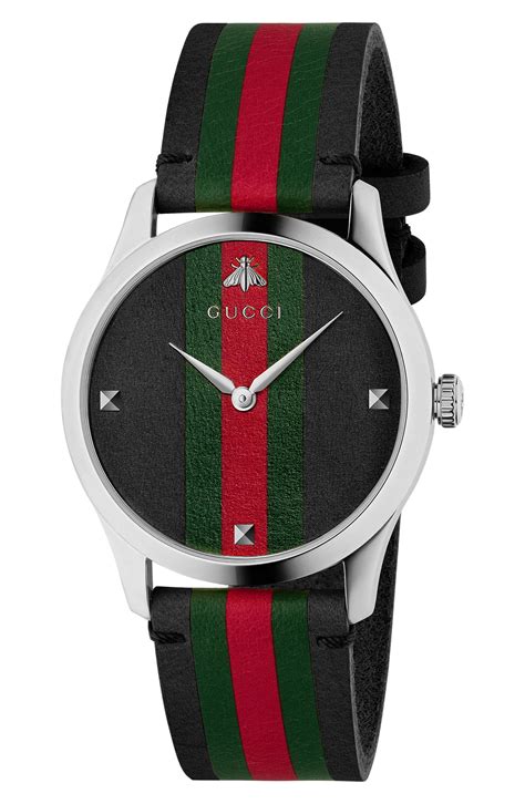 Gucci G Timeless Leather Strap Watch 38mm Gucci Watches For Men