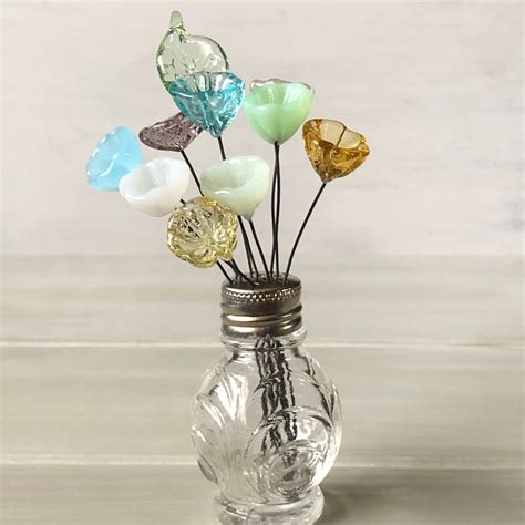 Miniature Vintage Glass Flowers In Salt Shaker Vintage Glass Etsy