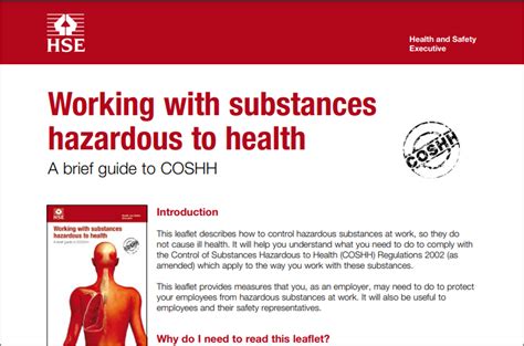 Step Change In Safety Working With Substances Hazardous To Health