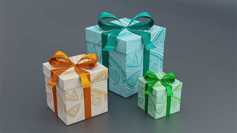 boxes Christmas presents 3D model | CGTrader