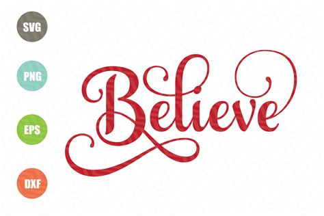 Believe Christmas SVG Graphic by logotrain034 - Creative Fabrica
