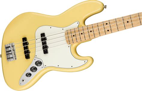 solid body elektrische bas fender player jazz bass mex mn buttercream geel