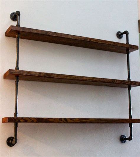 Wood Shelving Unit, Wall Shelf, Industrial Shelves, Rustic ...