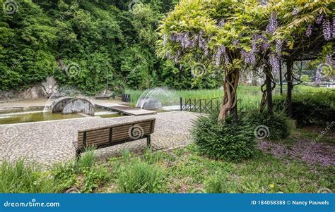 Public Park Landscape In Durbuy Belgium Stock Photo Image Of