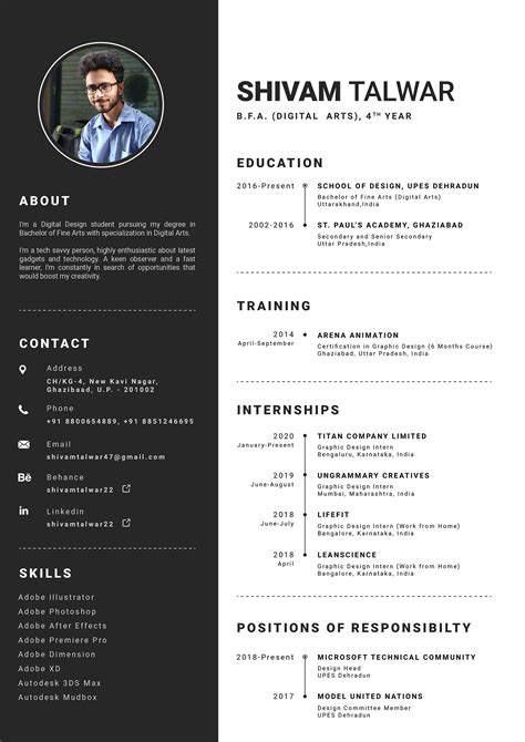 This article will help you create a good graphic designer resume. Resume on Behance