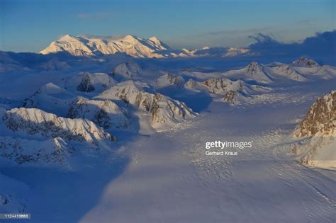 Mount Logan 5959 M Highest Mountain In Canada Front Kaskawulsh Glacier