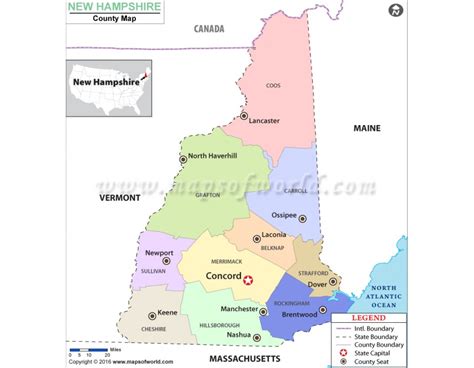 Buy New Hampshire County Map