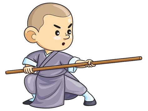 Kung Fu Kid Cartoon Vector Premium Download