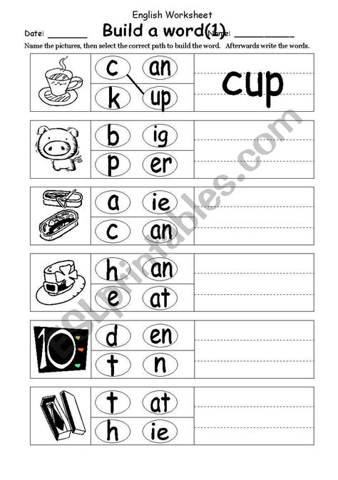 Build A Word Esl Worksheet By Janic0213